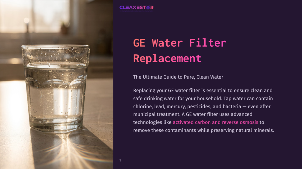 A Clear Glass Of Clean Water Sits On A Countertop, With Sunlight Casting A Warm Glow And Water Droplets Visible On The Glass.