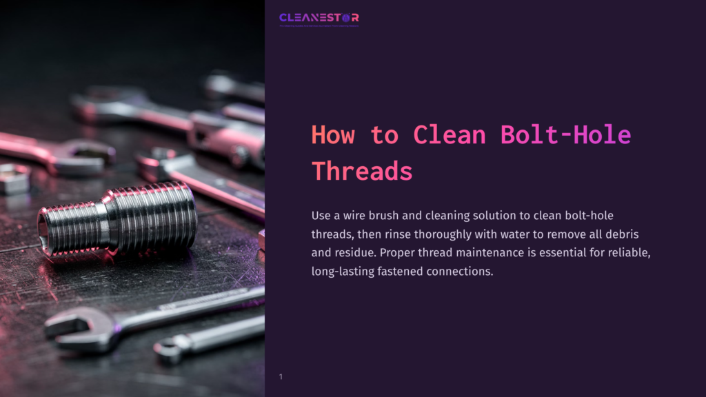 Close-Up Of A Metal Bolt With Clean, Shiny Threads, Surrounded By Various Wrenches On A Dark, Textured Surface. The Image Highlights The Importance Of Proper Bolt-Hole Thread Maintenance For Reliable Connections.