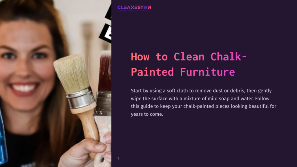 A Smiling Woman Holds Brushes Alongside Various Painting Supplies, Set Against A Blurred Background Of Furniture, Showcasing A Clean, Colorful Workspace.