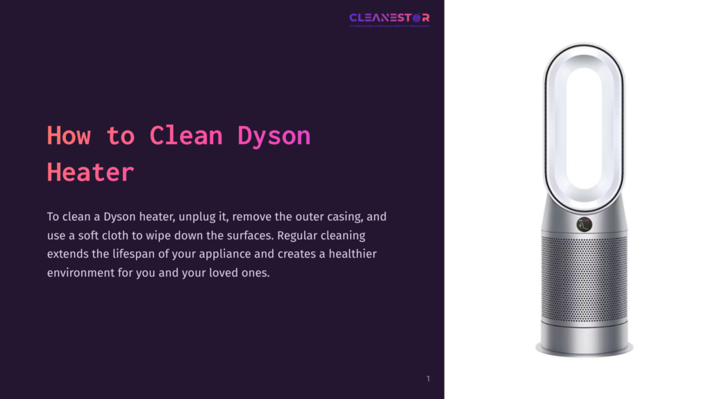 Dyson Heater With A Sleek, Modern Design In Silver And White, Positioned Against A Dark Purple Background.