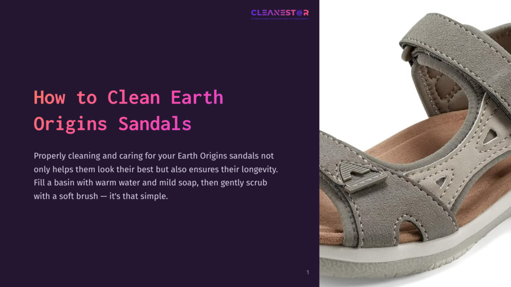 Close-Up Of A Light Gray Earth Origins Sandal, Showcasing Soft Materials And A Textured Sole, Set Against A Neutral Background.