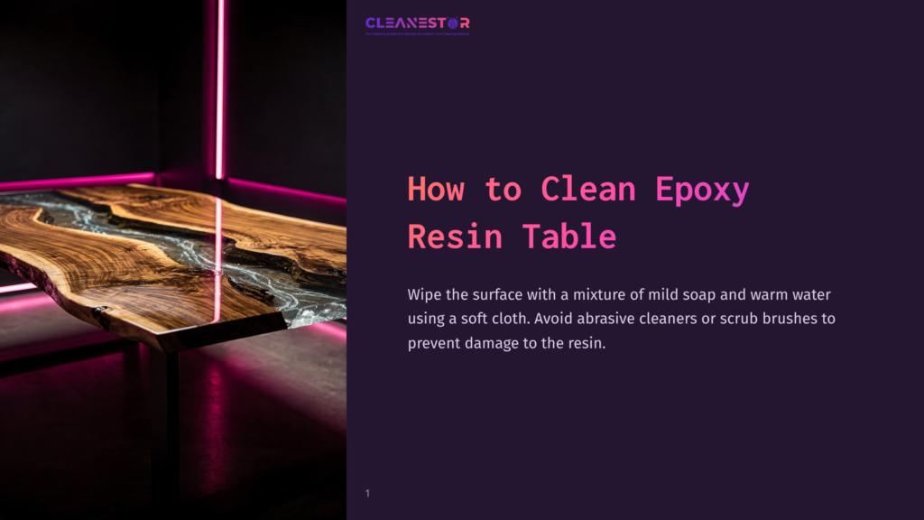 A Wooden Epoxy Resin Table With A Unique Grain Pattern, Illuminated By Pink Led Lights, On A Dark Background.