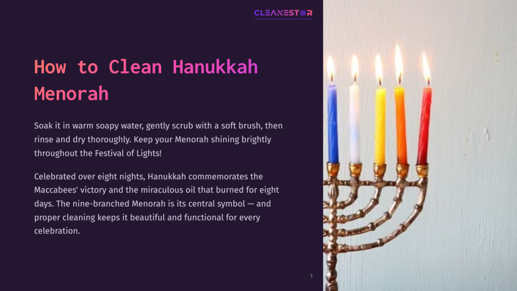 How To Clean Hanukkah Menorah