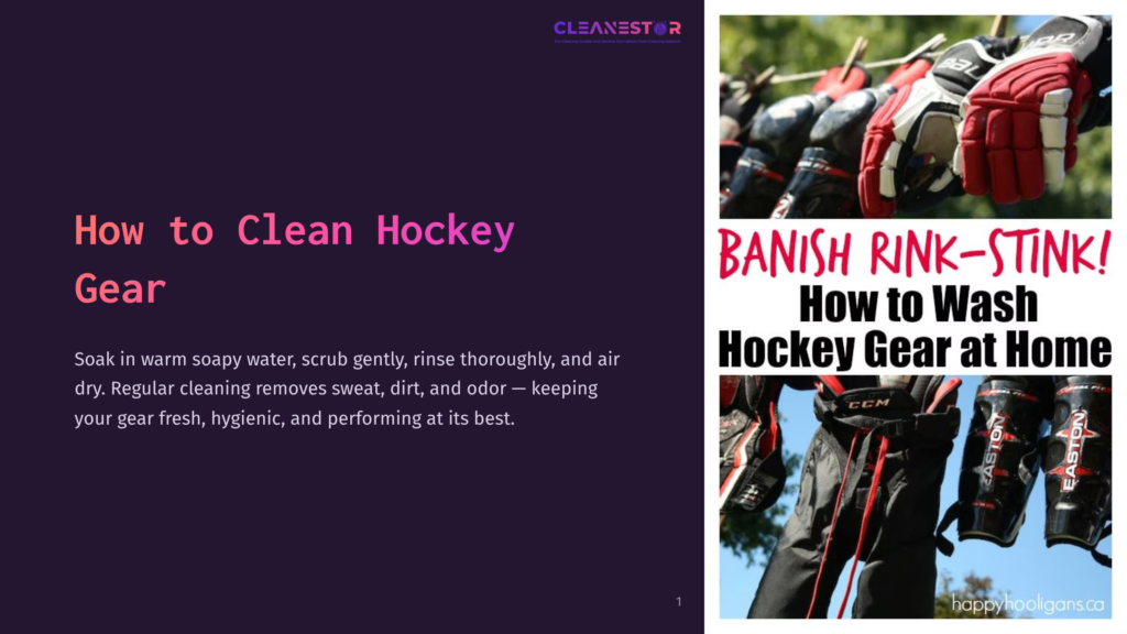 How To Clean Hockey Gear