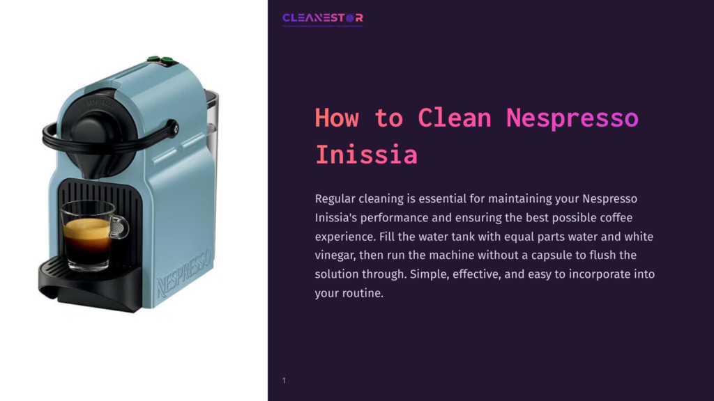 Light Blue Nespresso Inissia Machine With A Green Button, Set Against A Dark Purple Background, Emphasizing Its Compact Design.