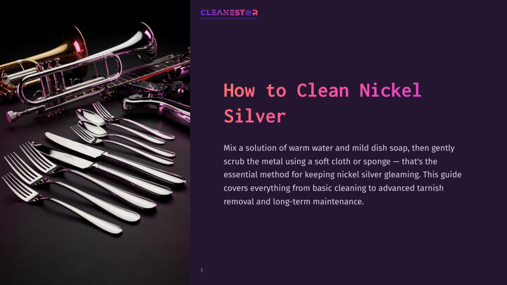 A Close-Up Of Shiny Nickel Silver Cutlery, Including Forks And Knives, Arranged Neatly On A Dark Background Next To A Portion Of A Brass Musical Instrument, Possibly A Trumpet Or Saxophone.