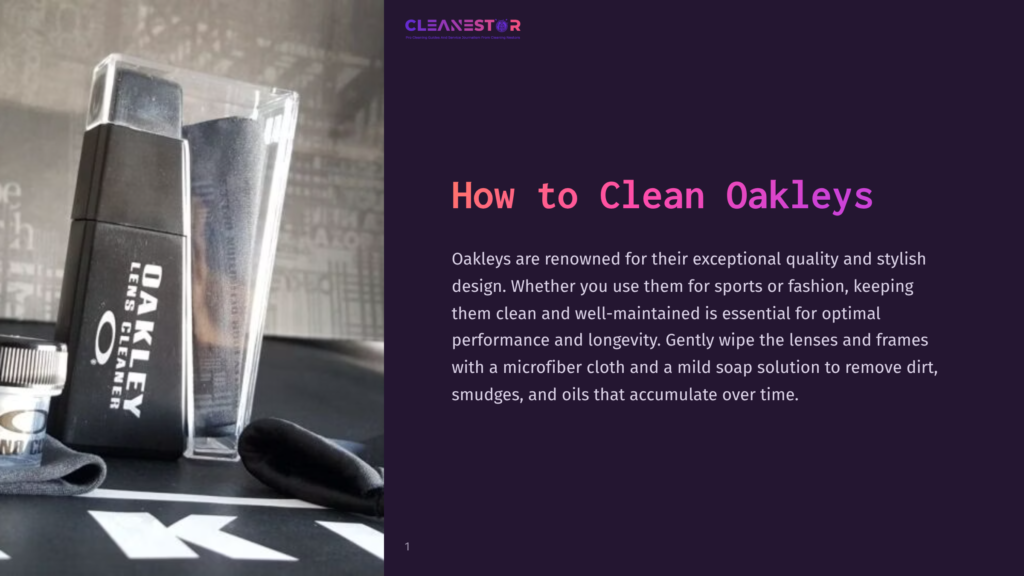 A Black Oakley Cleaning Kit With A Microfiber Cloth And Spray Bottle, Placed On A Dark Background, Showcasing A Sleek Design.