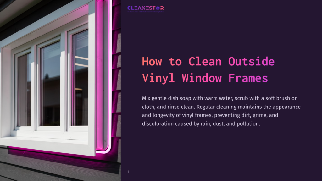 A Clean White Vinyl Window Framed In A Dark Wall, With Pink Neon Lighting Accents, Illustrating Tips For Maintaining Window Frames.