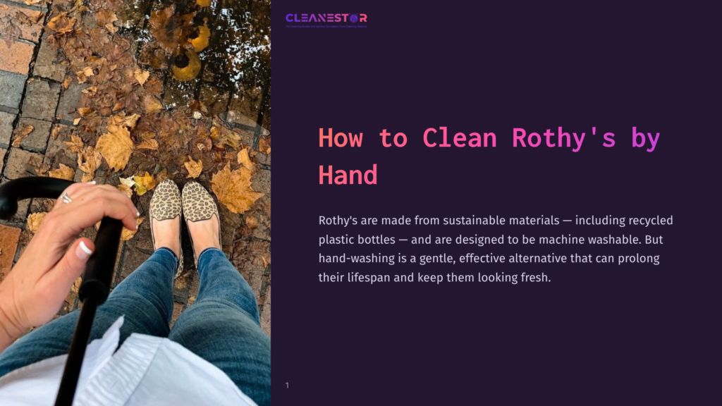 Person'S Feet In Stylish Spotted Shoes On A Cobblestone Path Surrounded By Autumn Leaves, With A Hint Of Water Reflecting Nearby.