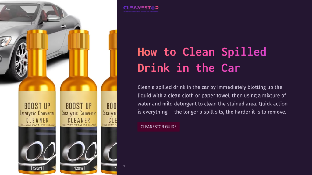 Three Spray Bottles Of Cleaner In Shades Of Gold And Silver Are Positioned Beside A Stylish Car, With A Dark Purple Background.