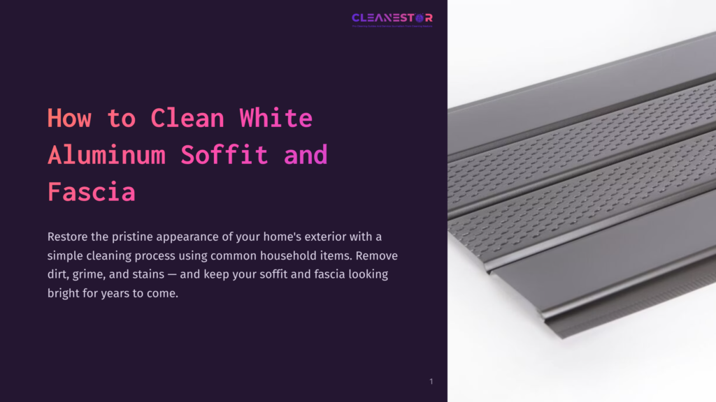 1 How To Clean White Aluminum Soffit And Fascia Close-Up Of The Texture Of White Aluminum Soffit And Fascia, Showing A Perforated Pattern. The Image Is Part Of A Guide On How To Clean White Aluminum Soffit And Fascia.