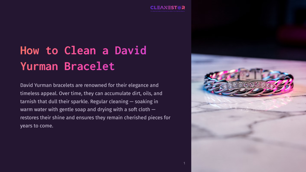 Close-Up Of A David Yurman Bracelet With Interwoven Silver And Gold Metal, Accented With Sparkling Diamonds. The Bracelet Rests On A White Marble Surface With Pink And Blue Lighting Reflections.