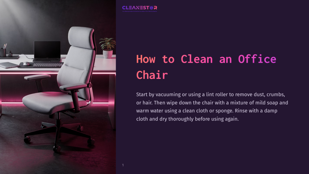 A Modern Gray Office Chair With Armrests Sits Beside A Sleek Desk; Pink Ambient Lighting Creates A Stylish Atmosphere.