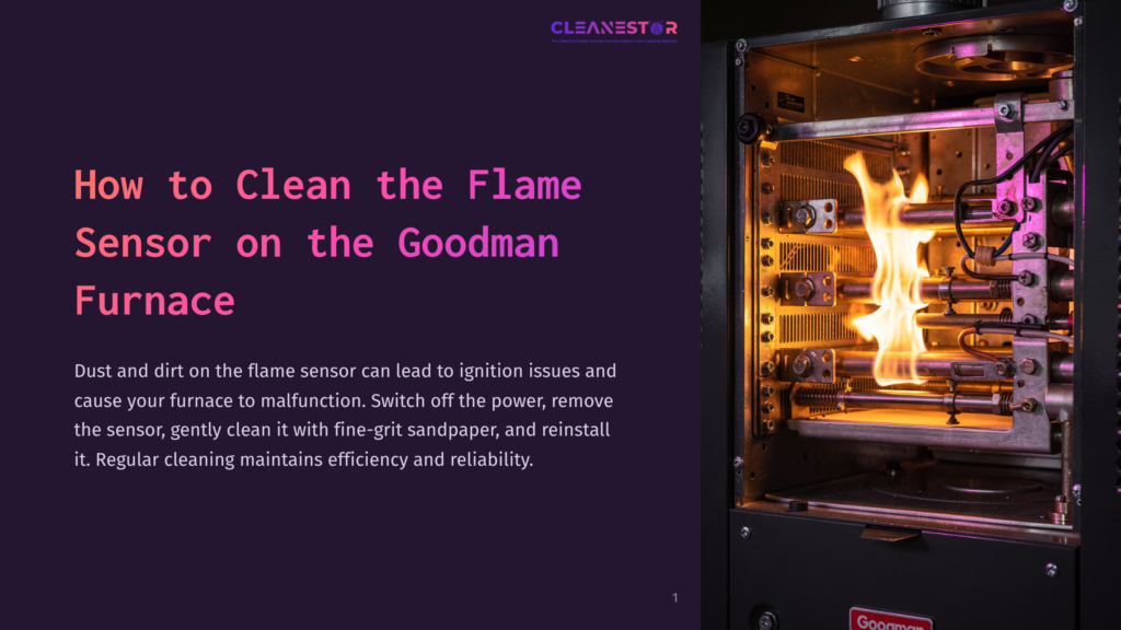 A Glowing Furnace Interior With Visible Flames And Mechanical Components, Highlighting The Flame Sensor'S Location.