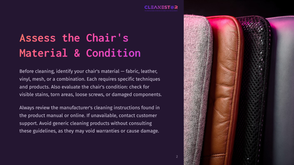 Three Office Chair Sections In Varying Materials: Dark Leather, Grey Fabric, And Light Pink Fabric, Showcased In A Close-Up Layout.