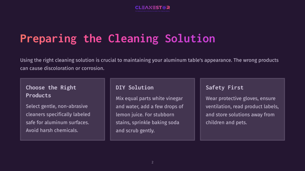 Three Visually Distinct Sections Guide The Cleaning Process, Featuring Headings In Bold Pink Text Against A Purple Background, With Lists Of Materials And Safety Tips.
