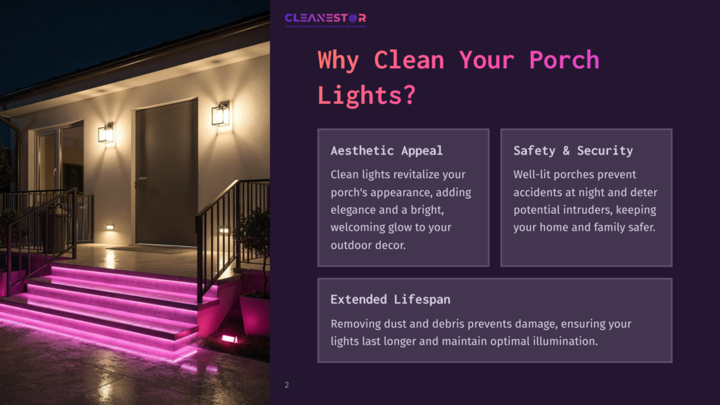 A Modern Home Entrance With Illuminated Porch Lights And Pink Led Lights Accenting The Stairs, Enhancing Curb Appeal And Safety.