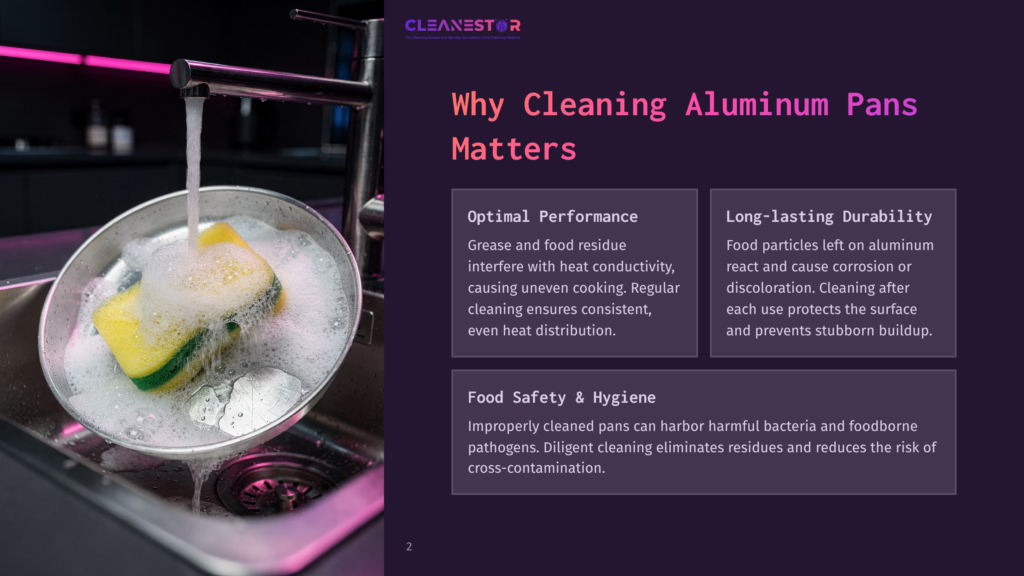2 Why Cleaning Aluminum Pans Matters A Stainless Steel Sink With A Faucet And A Sponge With Soap Suds, Illustrating The Importance Of Cleaning Aluminum Pans For Optimal Performance And Food Safety.