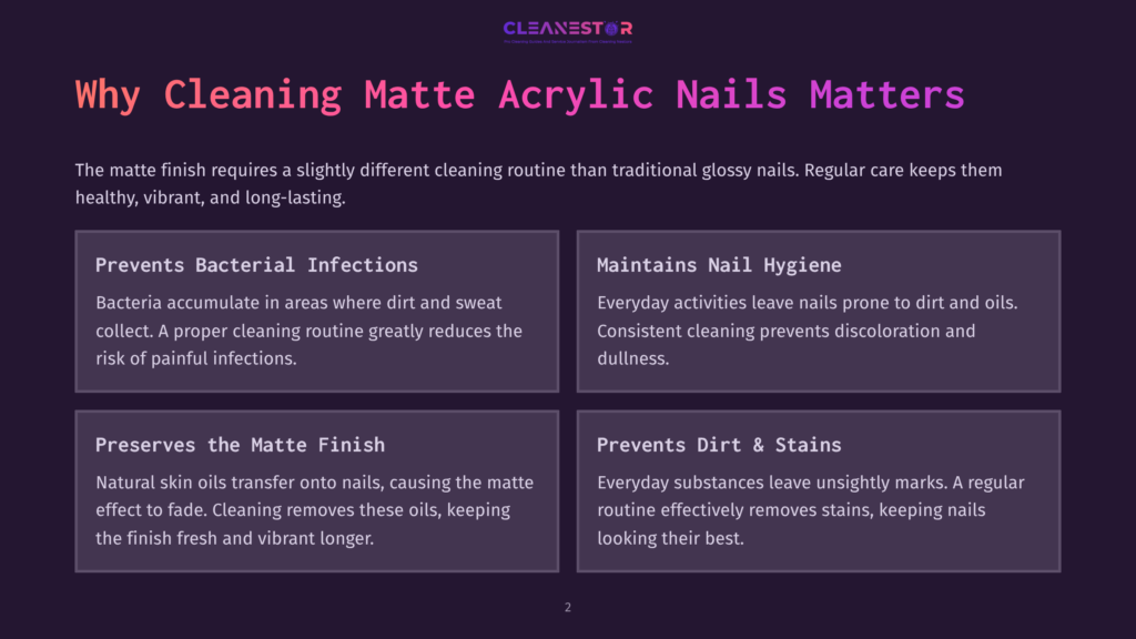 Cleaning Matte Acrylic Nails Prevents Infections And Maintains Hygiene
