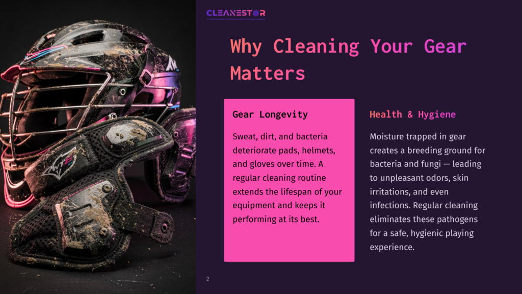 Dirty Lacrosse Helmet And Pads Covered In Mud And Sweat, Illustrating The Need For Cleaning Gear To Maintain Health And Hygiene.