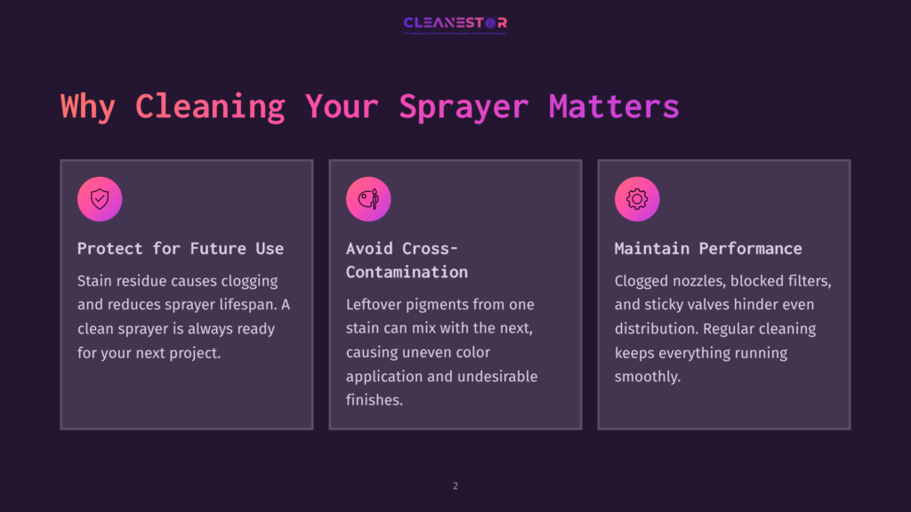 Dark Purple Background With Three Pink-Bordered Boxes. The First Box Highlights Future Use Protection, The Second Notes Cross-Contamination Issues, And The Third Emphasizes Performance Maintenance.