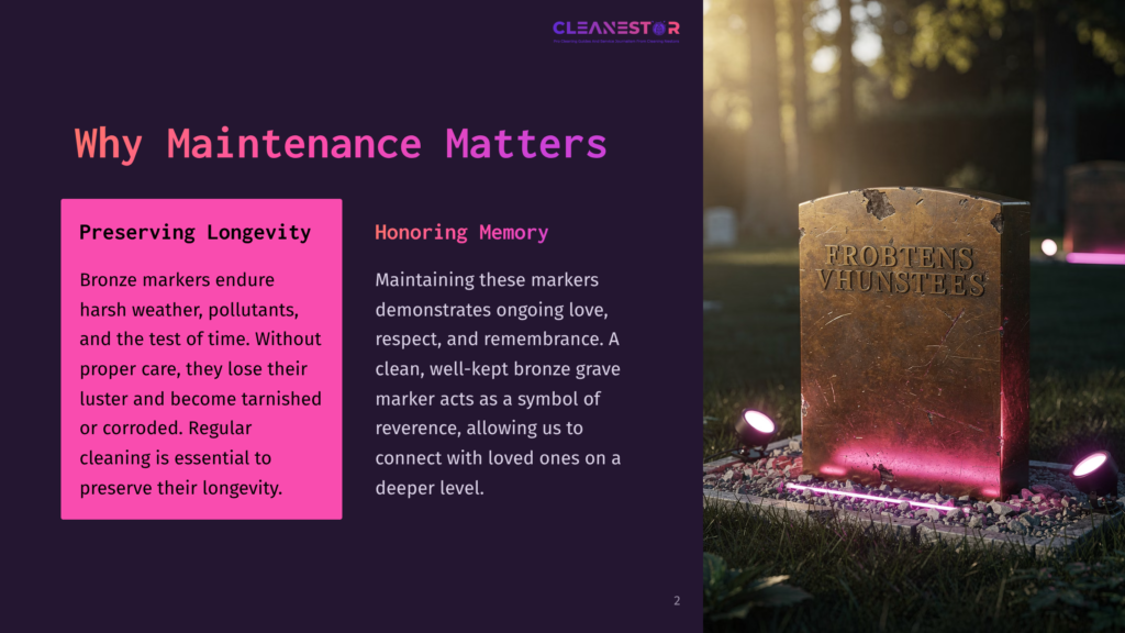 A Bronze Grave Marker With Engraved Text Stands On A Well-Maintained Grave, Surrounded By Soft Lighting And A Serene Outdoor Setting.
