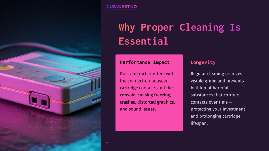 2 Why Proper Cleaning Is Essential 1 A Nintendo 64 Console In Gray With Purple Accents, Alongside A Pink And Purple Background Highlighting Cleaning Importance And Longevity.