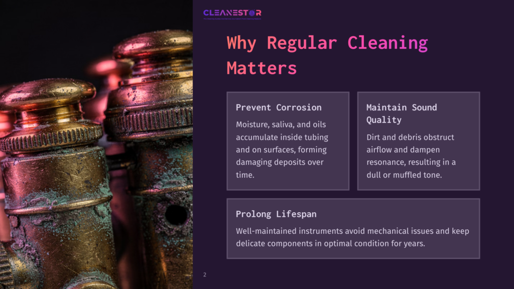 2 Why Regular Cleaning Matters 60 Close-Up Of Tarnished Brass Instrument Valves, Showing Green Patina And Dirt, Illustrating The Need For Regular Cleaning And Maintenance To Prevent Corrosion And Prolong Lifespan.