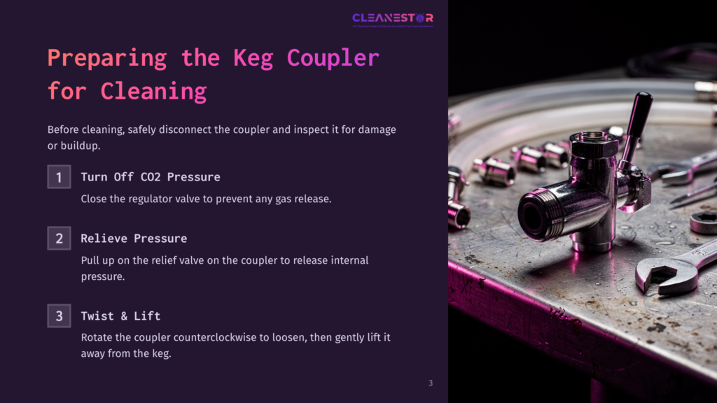 3 Preparing The Keg Coupler For Cleaning
