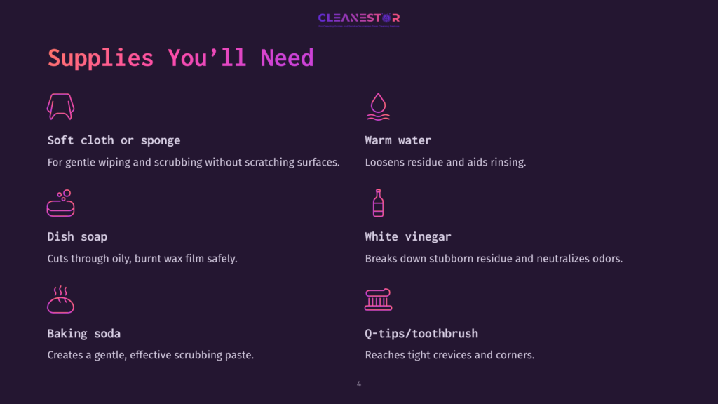4 Supplies Youll Need 2 Supplies You'Ll Need For Cleaning: Soft Cloth Or Sponge, Dish Soap, Baking Soda, Warm Water, White Vinegar, And Q-Tips/Toothbrush.