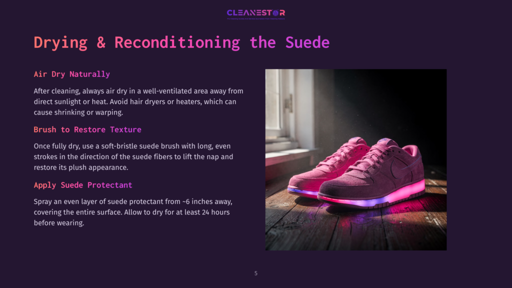 A Pair Of Pink Suede Nike Blazers With Glowing Soles, Positioned On A Wooden Surface, With Natural Light Streaming In From A Window.