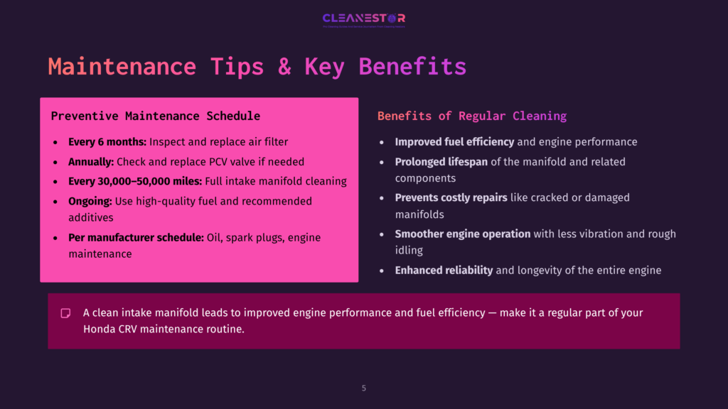 5 Maintenance Tips And Key Benefits Honda Crv Maintenance Tips And Benefits Of Regular Cleaning. Key Points Include Regular Checks, Fluid Changes, And Improved Fuel Efficiency For Your Honda Crv.