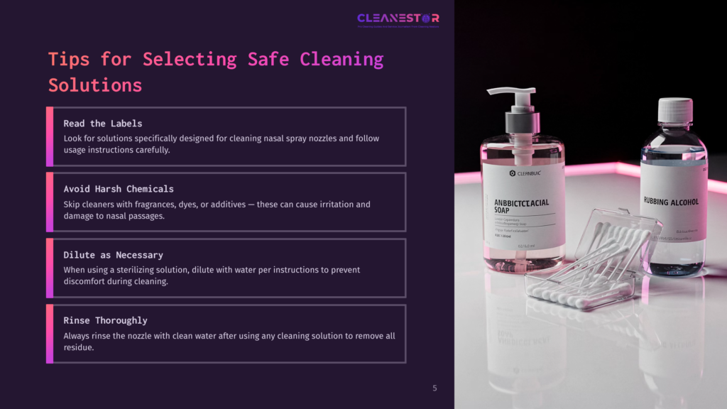 A Bottle Of Antibacterial Soap And A Rubbing Alcohol Container On A Counter, Accompanied By Cleaning Tips In A Dark Purple Layout.