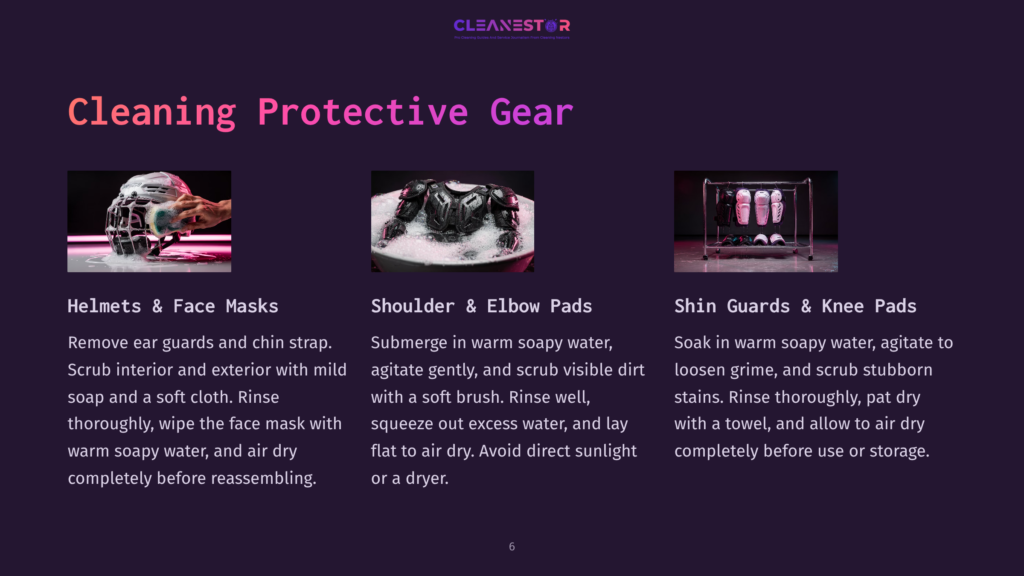 Cleaning Protective Gear
