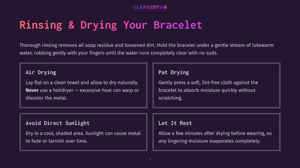 A Guide On Cleaning Jewelry, Featuring Four Tips In White Text On A Purple Background, With Icons Illustrating Each Method.