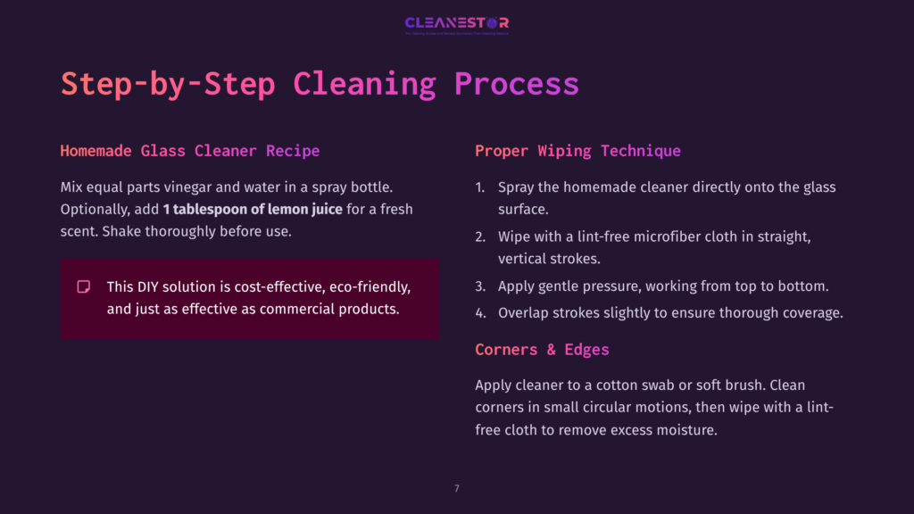 Step-By-Step Cleaning Process