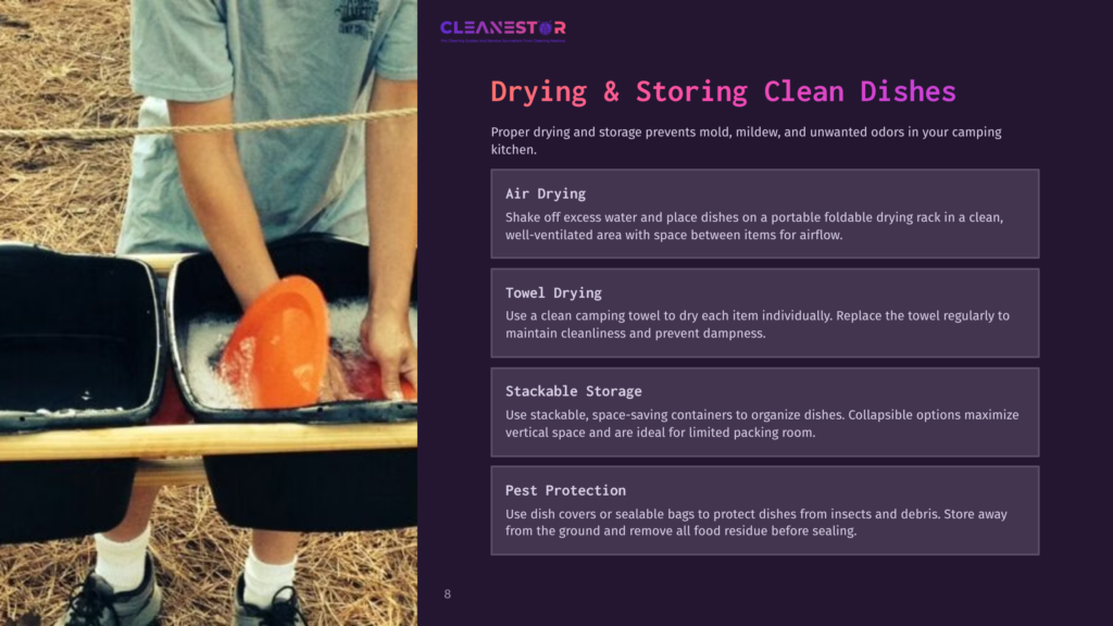Drying And Storing Clean Dishes