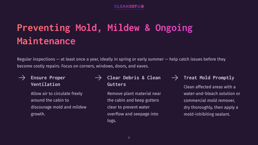8 Preventing Mold Mildew And Ongoing Maintenance Preventing Mold, Mildew &Amp; Ongoing Maintenance: Regular Inspections, Clearing Debris &Amp; Gutters, And Treating Mold Promptly Are Key To Preventing Mold And Mildew.