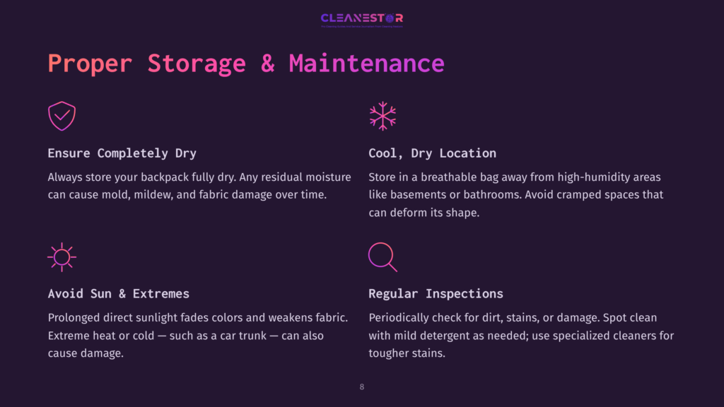 Proper Storage And Maintenance