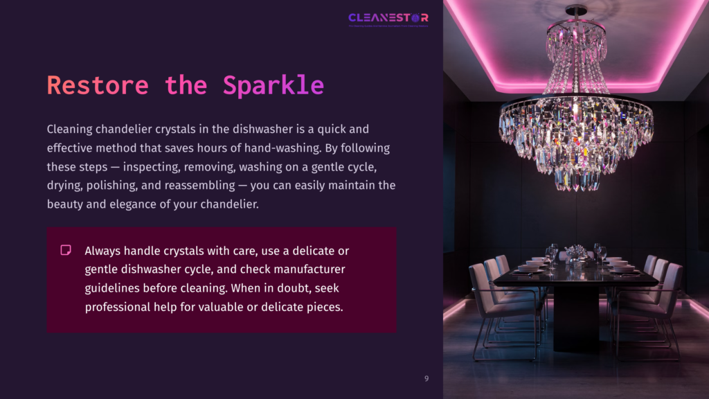 A Sparkling Chandelier With Colorful Crystals Hangs From A Modern Ceiling, Illuminated By Soft Pink Lighting In An Elegant Interior Setting.