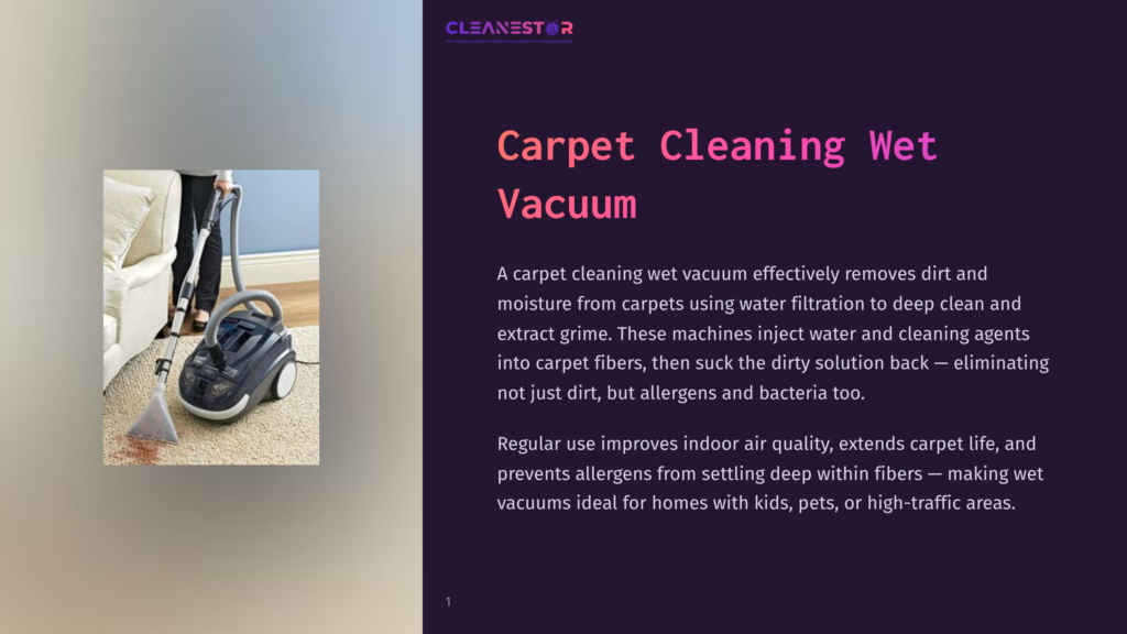 1 Carpet Cleaning Wet Vacuum A Person Uses A Carpet Cleaning Wet Vacuum To Remove A Red Stain From A Beige Carpet In A Living Room.
