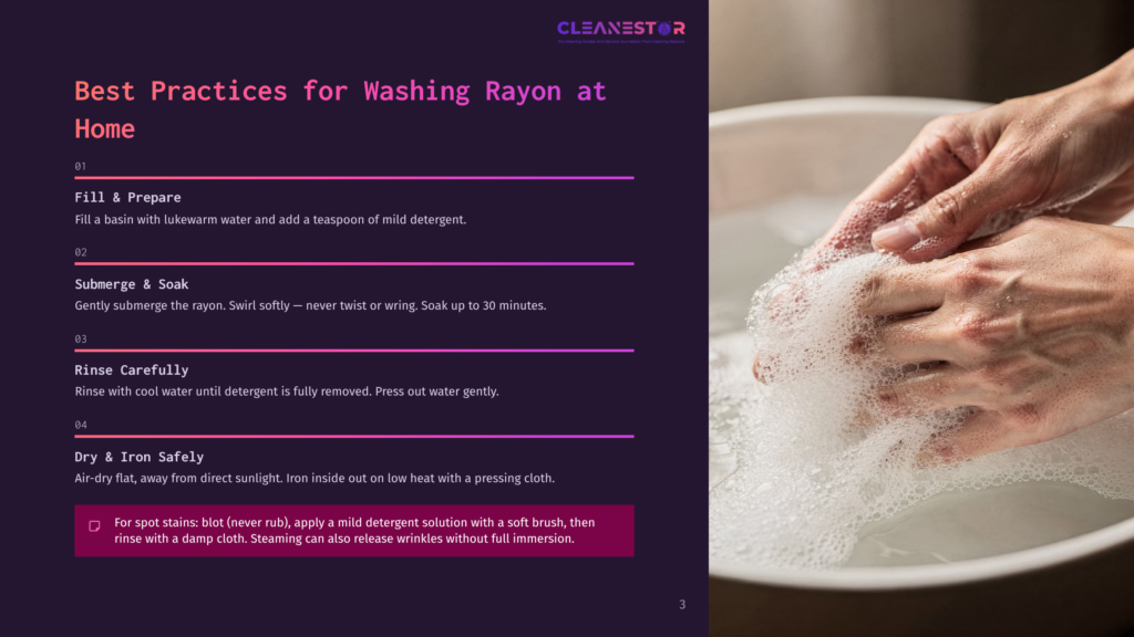 Hands Gently Wash A Delicate Rayon Garment In A White Basin Filled With Foamy Water, Demonstrating Best Practices For Washing Rayon At Home.