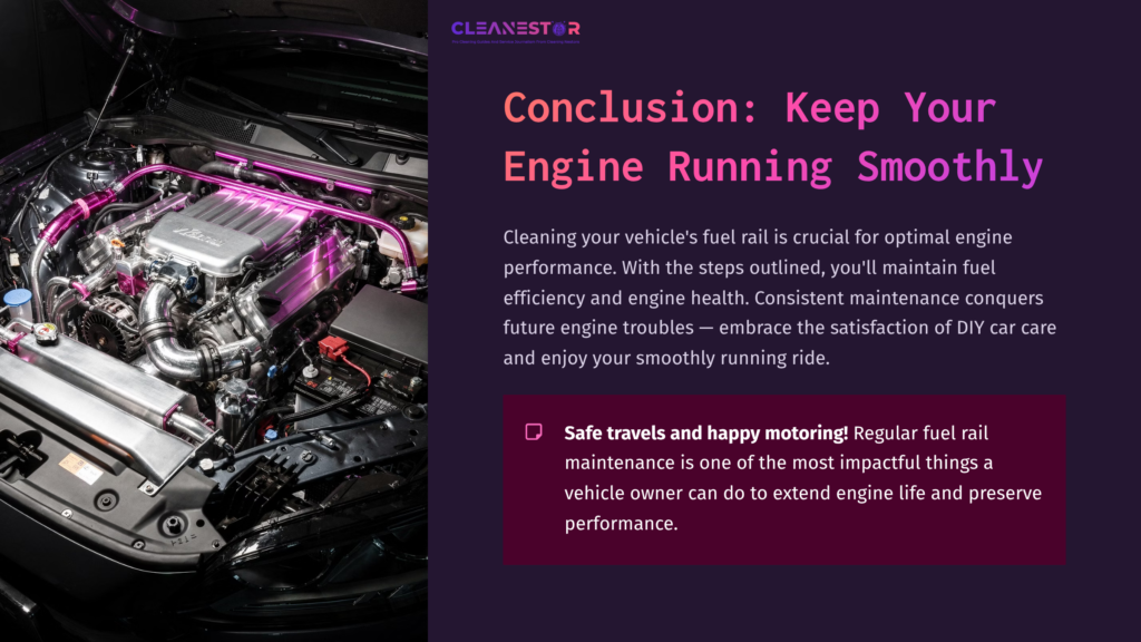 A Car Engine With A Polished Fuel Rail, Illuminated By Purple Lights, Showcasing Key Components For Maintenance And Care.