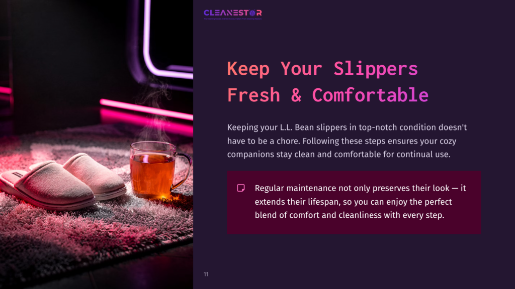 Cozy Ll Bean Slippers Resting On A Plush Surface Beside A Warm Cup Of Tea, Illuminated By Soft, Colorful Lighting.
