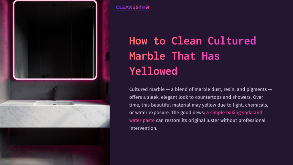 A Sleek Bathroom Featuring A Marble Sink And Dark Tiles, Illuminated By A Pink Neon Mirror, Highlighting The Cultured Marble'S Elegance.