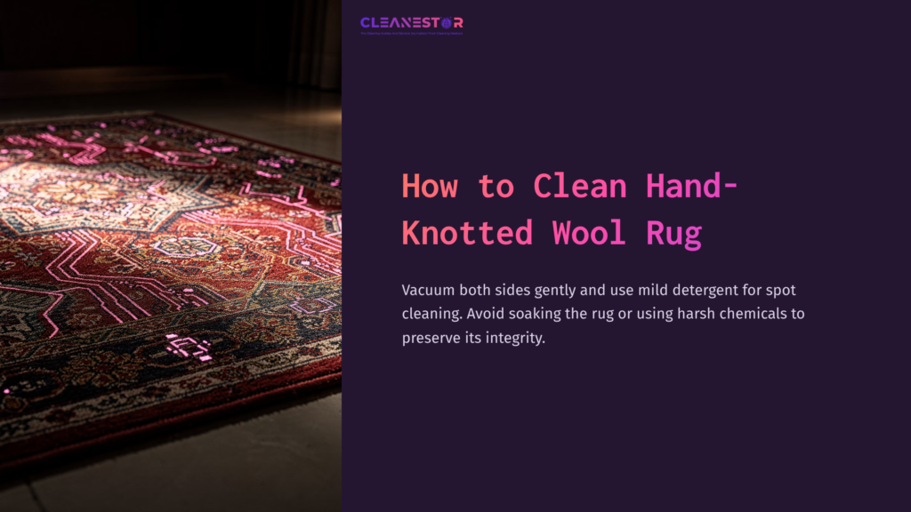 A Vibrant Hand-Knotted Wool Rug With Intricate Patterns Is Illuminated In A Dimly Lit Room, Showcasing Its Rich Colors And Textures.