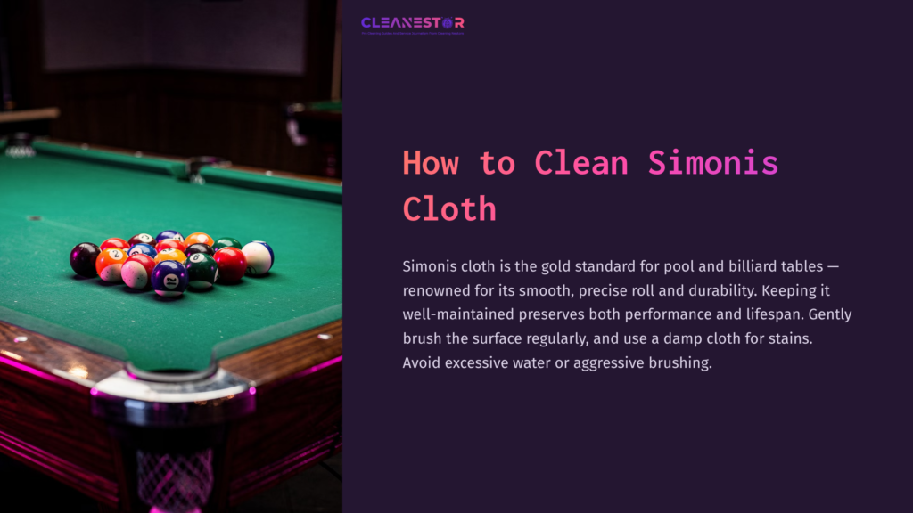 A Pool Table With A Green Cloth, Featuring A Rack Of Colorful Billiard Balls On One Side And Polished Wooden Edges.