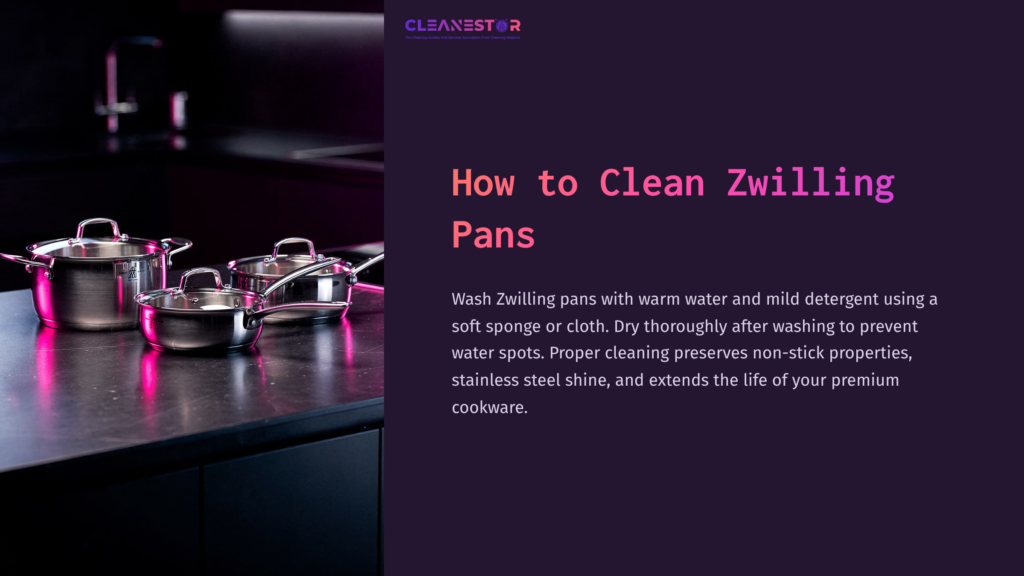 1 How To Clean Zwilling Pans Two Sleek Stainless Steel Zwilling Pans With Glass Lids Are Placed On A Dark Kitchen Countertop, Illuminated By Soft Lighting.