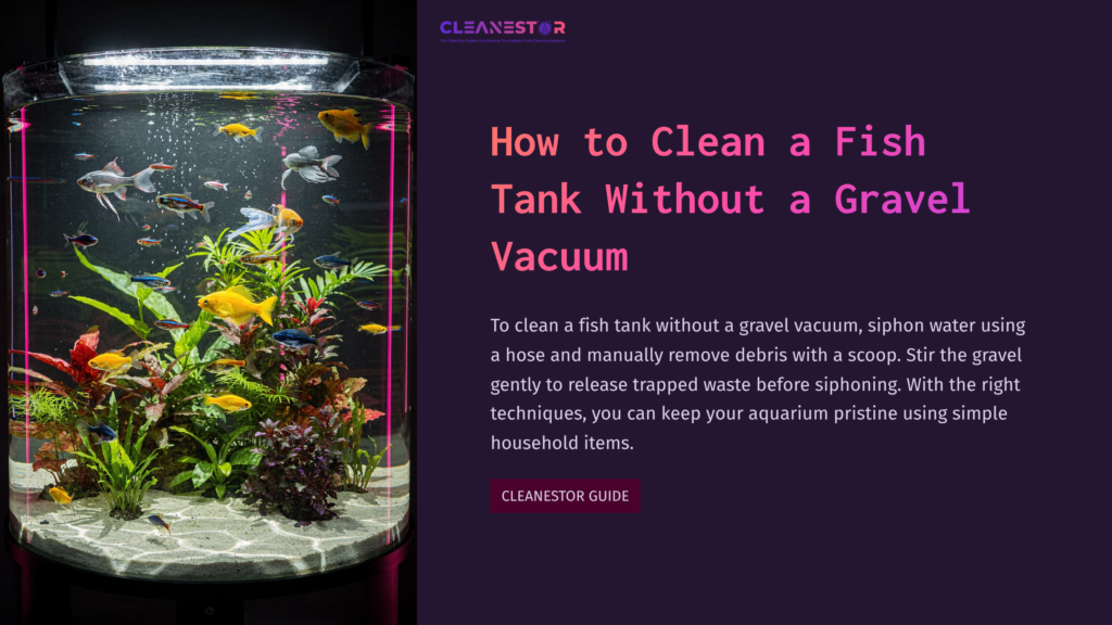 A Vibrant Fish Tank Filled With Various Colorful Fish, Plants, And Gravel, Surrounded By A Dark Background And Bold Text.
