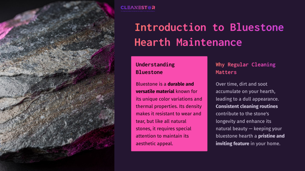 A Close-Up Of Textured Bluestone, Showcasing Its Unique Color Variations And Surface Detail, Against A Purple And Gray Background.